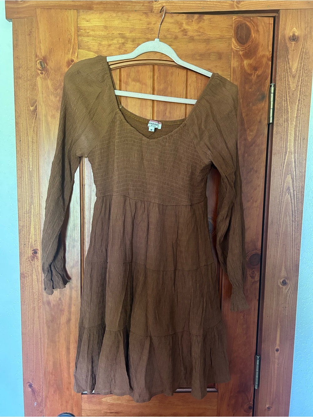 Long Sleeve Burnt Orange Dress